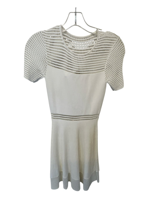 Torn By Ronny Kobo Size S White Spandex Blend Short Sleeve Midi Dress White / S