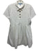 Hill House Size S White Polyester Textured Cap Sleeve Quarter Button Dress White / S