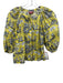 Staud Size XS Yellow, Black & White Cotton Blend Botanical Print Top Yellow, Black & White / XS
