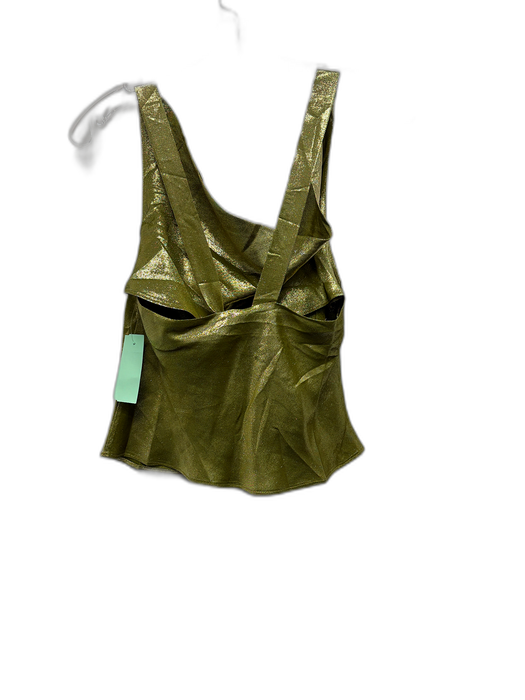 Cynthia Rowley Size S Gold Lame Silk Sleeveless Cowl Neck Shimmer Top Gold Lame / S