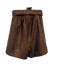 Christy Lynn Size 2 Bronze Acrylic Blend High Waist Shimmer Pockets Shorts Bronze / 2