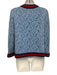 Gucci Size 38 Light Blue, Red, Navy Viscose Blend Floral Lace Overlay Jacket Light Blue, Red, Navy / 38