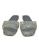 Veronica Beard Shoe Size 6M sliver Metallic Faux Leather woven pvc strap Sandals sliver / 6M