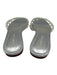 Veronica Beard Shoe Size 6M sliver Metallic Faux Leather woven pvc strap Sandals sliver / 6M