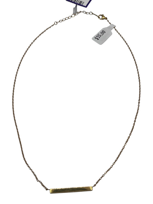 No Brand Gold Metal 18k Gold Plated Bar Lobster Clasp Chain Necklace Gold