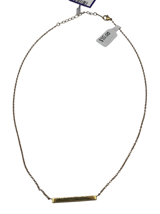 No Brand Gold Metal 18k Gold Plated Bar Lobster Clasp Chain Necklace Gold