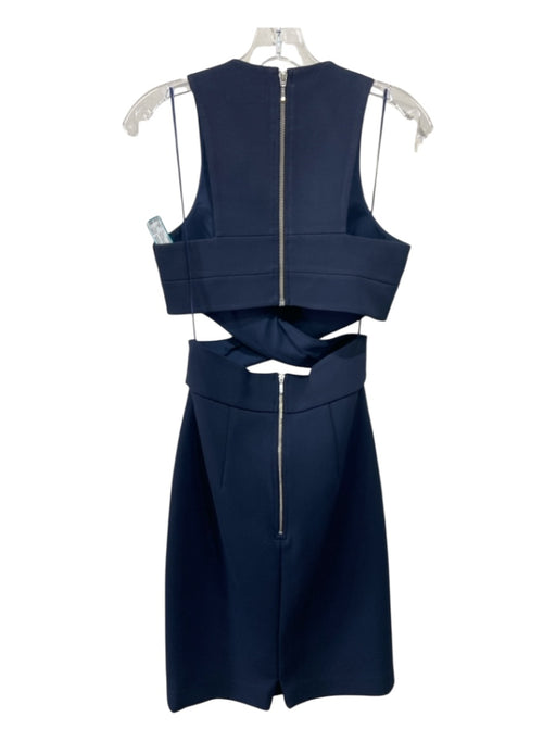 Nicholas Size Small Navy Blue Sleeveless Criss Cross Cut Out Darted Dress Navy Blue / Small