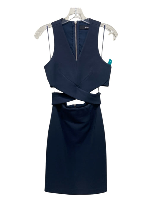 Nicholas Size Small Navy Blue Sleeveless Criss Cross Cut Out Darted Dress Navy Blue / Small