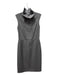 Yves Saint Laurent Size 38 Gray High Collar Sleeveless Shift Dress Gray / 38