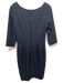 Narciso Rodriguez Size 40 Black & White Viscose & Polyester Short Sleeve Dress Black & White / 40