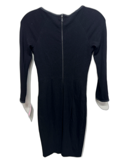 Narciso Rodriguez Size 40 Black & White Viscose & Polyester Short Sleeve Dress Black & White / 40