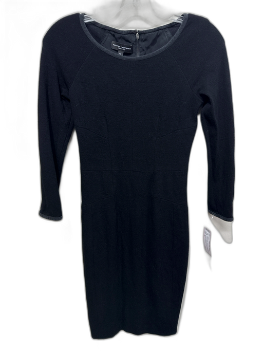 Narciso Rodriguez Size 40 Black & White Viscose & Polyester Short Sleeve Dress Black & White / 40