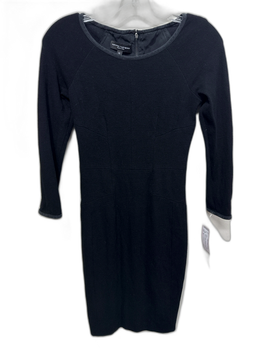 Narciso Rodriguez Size 40 Black & White Viscose & Polyester Short Sleeve Dress Black & White / 40