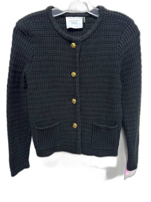 Hyacinth House Size S Black Cotton & Acrylic Long Sleeve Buttons Knit Cardigan Black / S