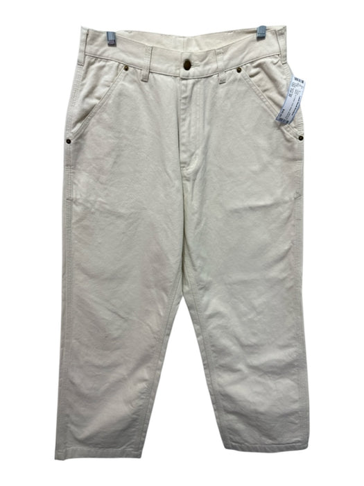 Golf le Fleur Size Est 30 White Cotton Solid Khaki Men's Pants White / Est 30