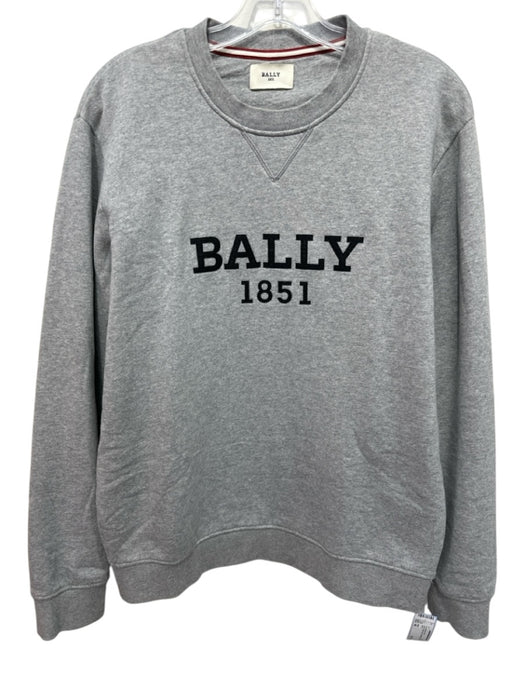 Bally Size 40 Gray Cotton logo Sweatshirt Men's Long Sleeve Shirt Gray / 40