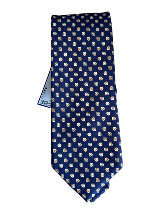 Eton Navy Blue & Multi Silk Flowers Men's Ties Navy Blue & Multi