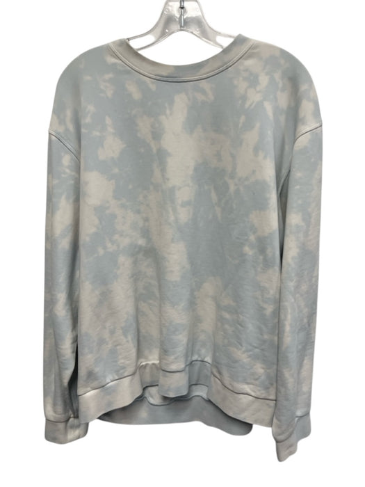 Lululemon Size Est L Blue & White Abstract Men's Long Sleeve Shirt Blue & White / Est L