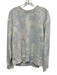 Lululemon Size Est L Blue & White Abstract Men's Long Sleeve Shirt Blue & White / Est L