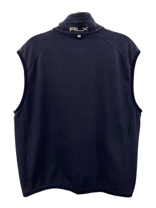 RLX Size L Navy Blue Solid Zipper Men's Vest Navy Blue / L