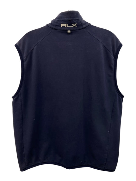 RLX Size L Navy Blue Solid Zipper Men's Vest Navy Blue / L
