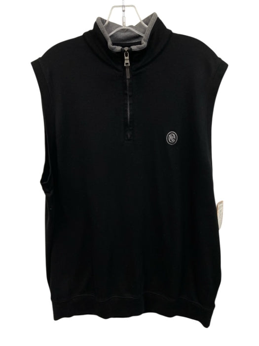 Fairway & Greene Size L Black Cotton Solid Men's Vest Black / L