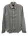 Quince Size S White & Blue Linen Striped Button Down Men's Long Sleeve Shirt White & Blue / S