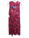 Oliphant Size Medium Pink, Green, Blue Cotton & Silk Sleeveless Tiered Dress Pink, Green, Blue / Medium