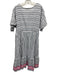 Trina Turk Size Large Pink, Orange, Grayish Blue Linen Blend Short Sleeve Dress Pink, Orange, Grayish Blue / Large