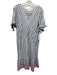 Trina Turk Size Large Pink, Orange, Grayish Blue Linen Blend Short Sleeve Dress Pink, Orange, Grayish Blue / Large