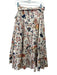 Ulla Johnson Size 10 Cream, Orange, Blue Cotton Tiered Floral Maxi Skirt Cream, Orange, Blue / 10