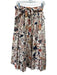 Ulla Johnson Size 10 Cream, Orange, Blue Cotton Tiered Floral Maxi Skirt Cream, Orange, Blue / 10