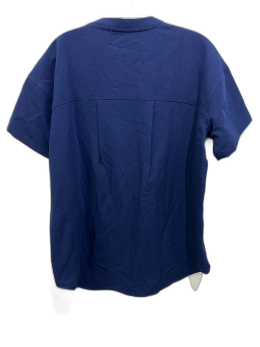 Figs Size M Dark Navy Blue Polyester & Rayon Short Sleeve V Neck Tunic Top Dark Navy Blue / M