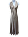 Show Me Your Mumu Size L Champagne Beige Polyester Satin Sleeveless Halter Gown Champagne Beige / L