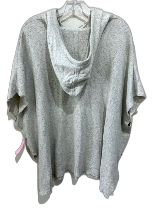 Massimo Dutti Size M Light Gray Wool & Silk Blend Speckled Hoodie Sweater Light Gray / M