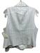 L'agence Size 12 Ivory Linen Blend Gold Accents Button Front Button Detail Vest Ivory / 12
