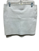 SPRWMN Size L White Leather Elastic Waist Mini Skirt White / L