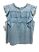 Rails Size M Blue Lyocell blend Keyhole Back Sleeveless Ruffle Shoulder Top Blue / M