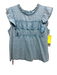 Rails Size M Blue Lyocell blend Keyhole Back Sleeveless Ruffle Shoulder Top Blue / M