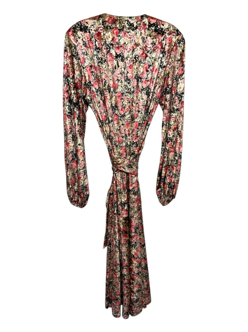 ROTATE BIRGER CHRISTENSEN Size 8 Multicolor Polyester Wrap Floral Print Dress Multicolor / 8