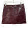 Courreges Size 36 Wine Red Cotton & Polyurethane Patent Zip Fly A line Skirt Wine Red / 36