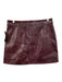 Courreges Size 36 Wine Red Cotton & Polyurethane Patent Zip Fly A line Skirt Wine Red / 36