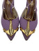 Zimmermann Shoe Size 36 Purple & Gold Canvas goldtone hardware Pointed Toe Pumps Purple & Gold / 36