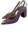 Zimmermann Shoe Size 36 Purple & Gold Canvas goldtone hardware Pointed Toe Pumps Purple & Gold / 36