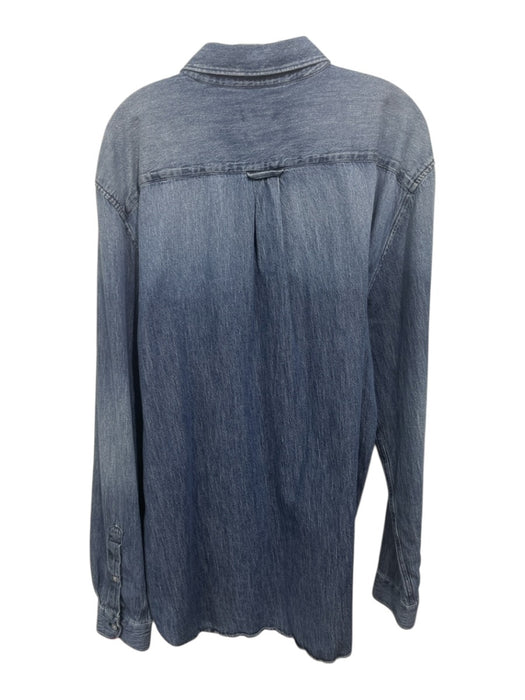 Closed Size XXL Blue Cotton Blend Denim Button Down Long Sleeve Top Blue / XXL