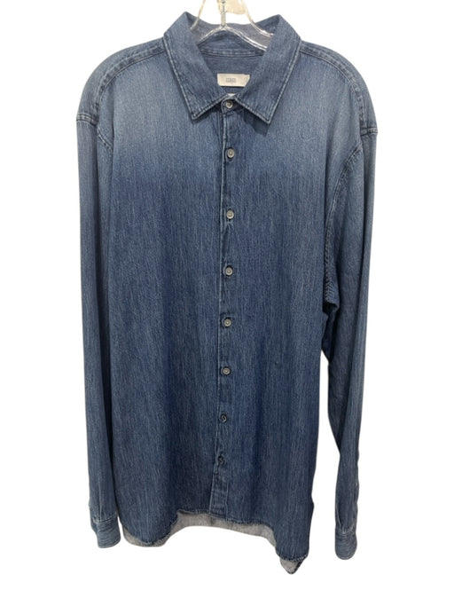 Closed Size XXL Blue Cotton Blend Denim Button Down Long Sleeve Top Blue / XXL