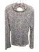 Anthropologie Size L Pastel Multi Nylon Blend Mesh Floral Open Back Top Pastel Multi / L