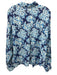 Rachel Comey Size 10 Blue & White Viscose Floral Long Sleeve Button Down Top Blue & White / 10
