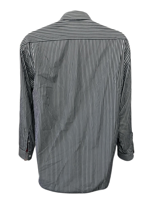 Balenciaga Size L Gray, White, Multi Cotton & Polyester Stripe Floral Top Gray, White, Multi / L