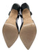 Alohas Shoe Size 39 Black Leather Faux Pearl Pointed Toe Embellished Pumps Black / 39